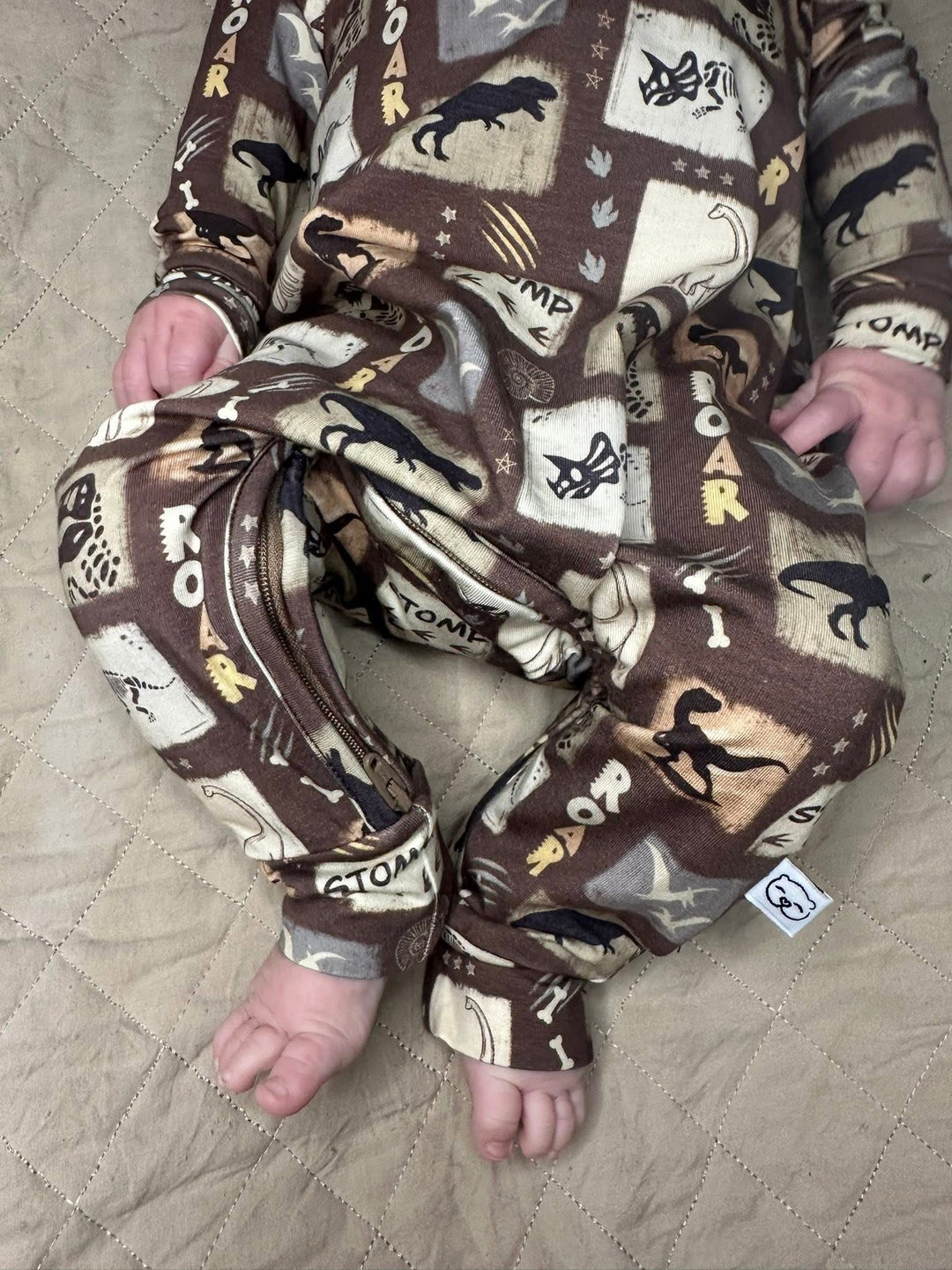 Sweatshirt Romper - Go Go Dino