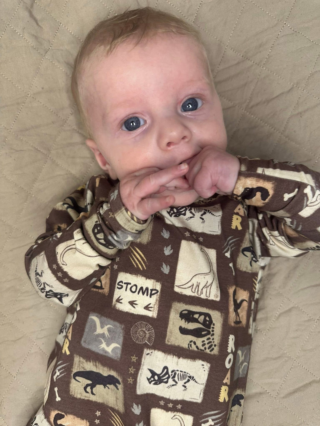 Sweatshirt Romper - Go Go Dino