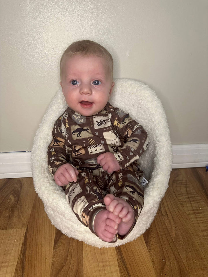 Sweatshirt Romper - Go Go Dino