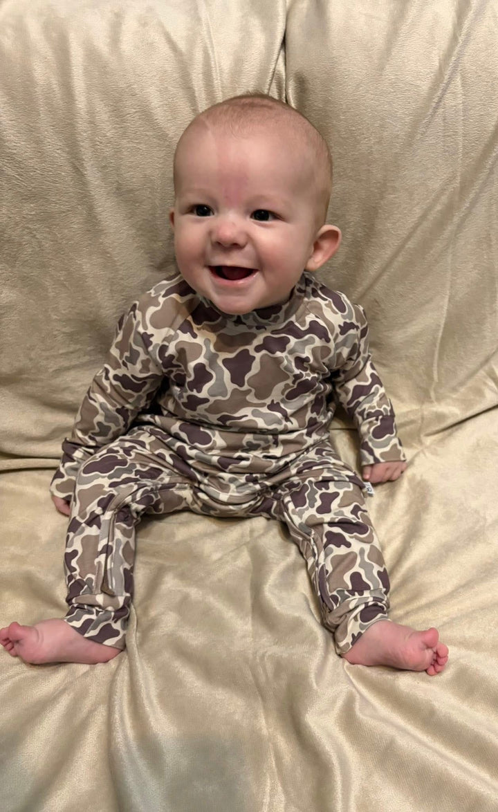 Sweatshirt Romper - Camo Daze
