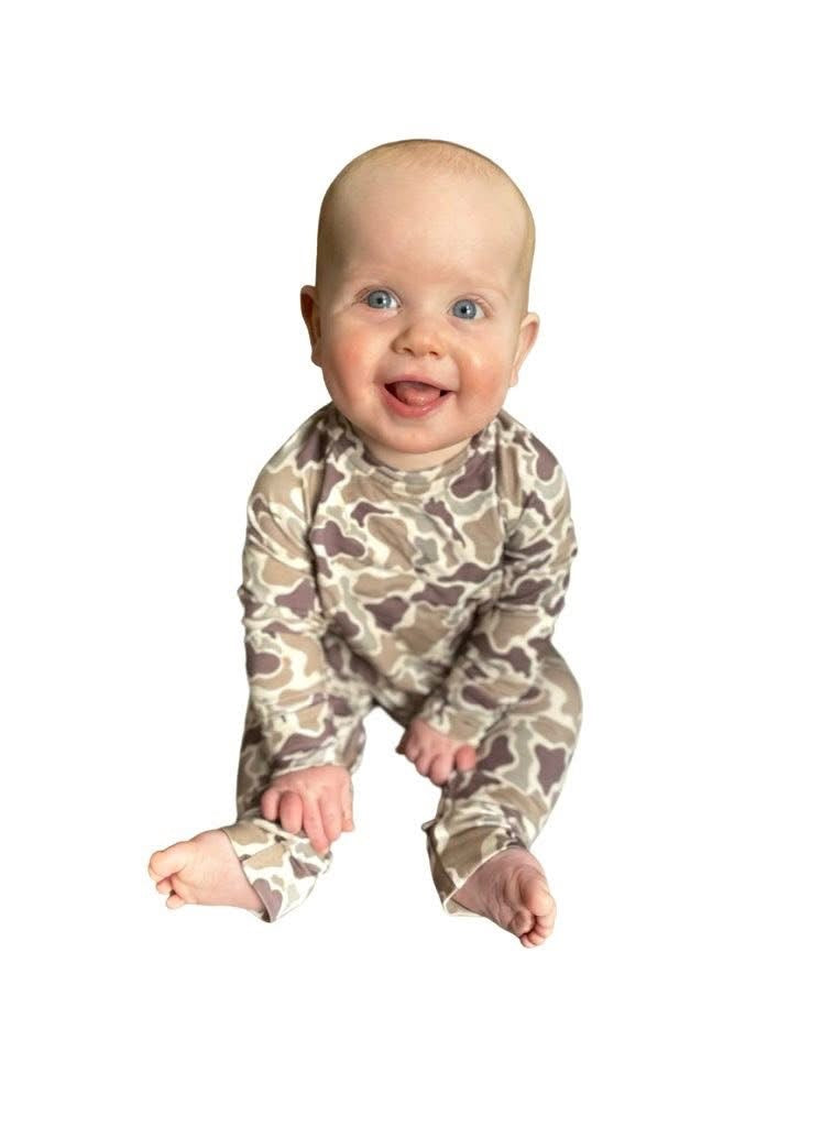 Sweatshirt Romper - Camo Daze