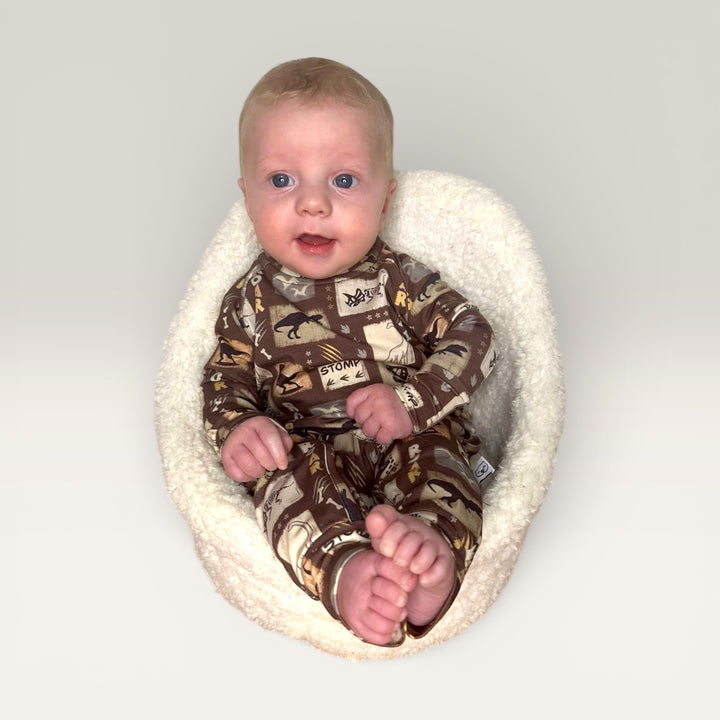 Sweatshirt Romper - Go Go Dino