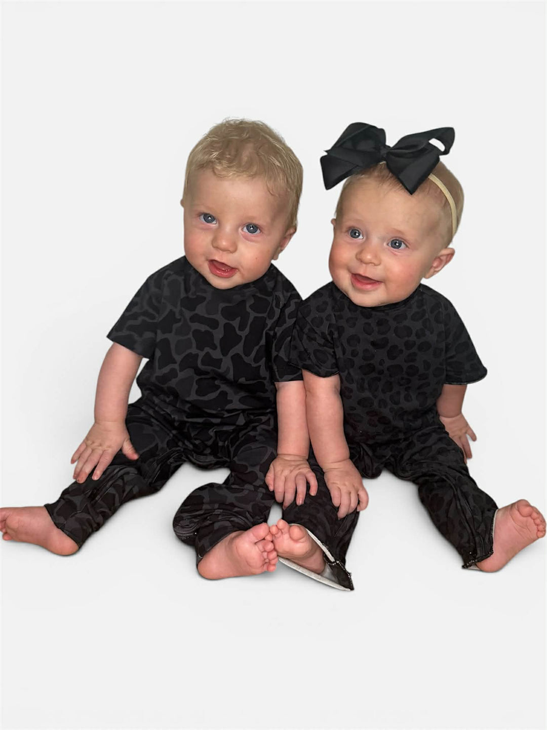 Sweatshirt Romper - Black Camo