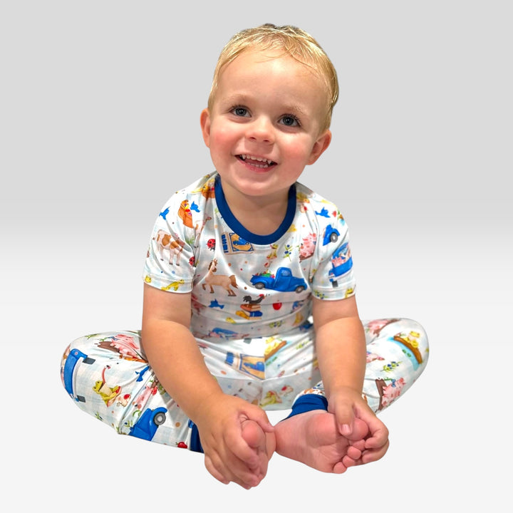 Two-Piece Pajamas - Blue Truck Inspired