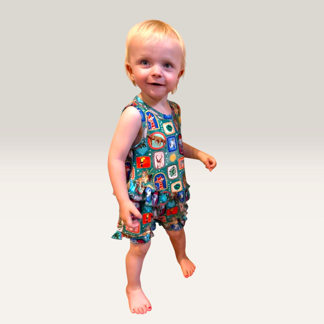 Ruffle Top with Shorts - Safari Snapshots