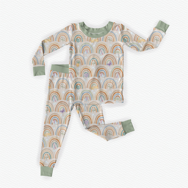 Two-Piece Pajamas - Rainbow
