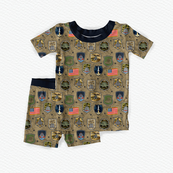Military - Two Piece Shorts Set