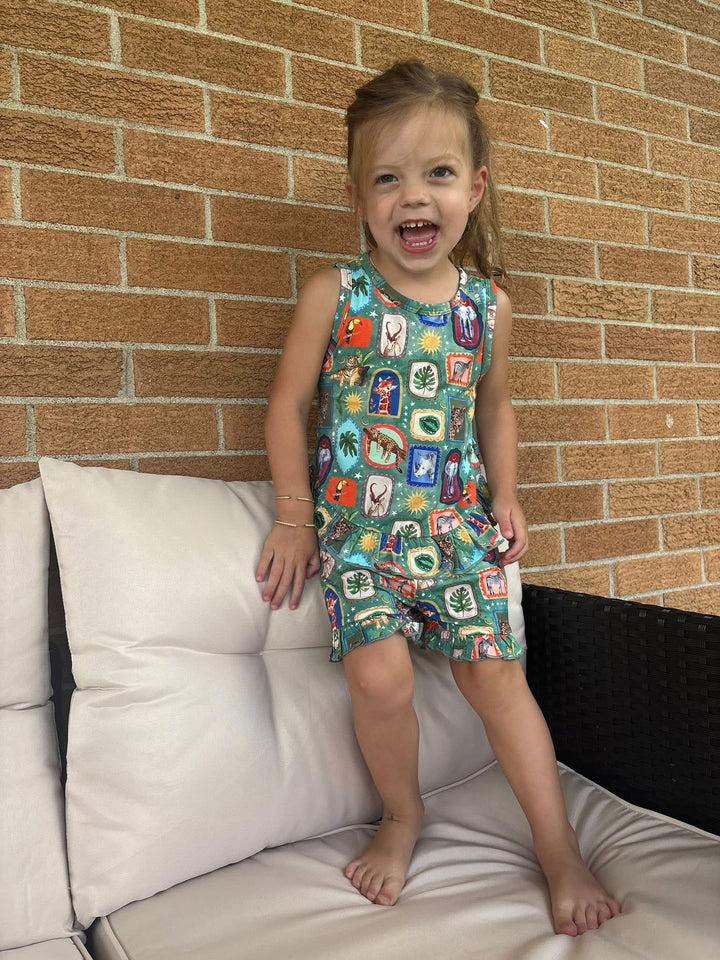 Ruffle Top with Shorts - Safari Snapshots