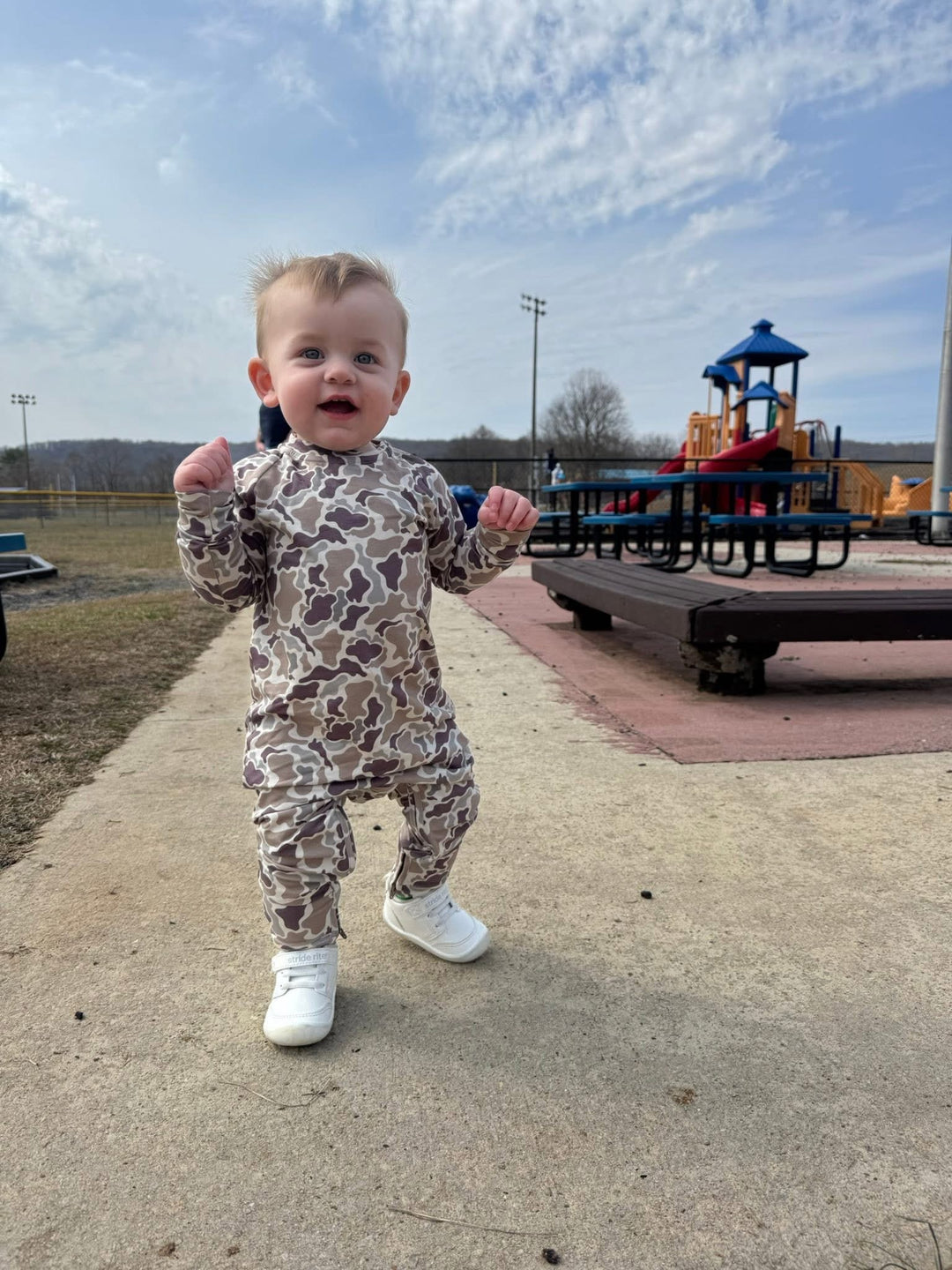 Sweatshirt Romper - Camo Daze