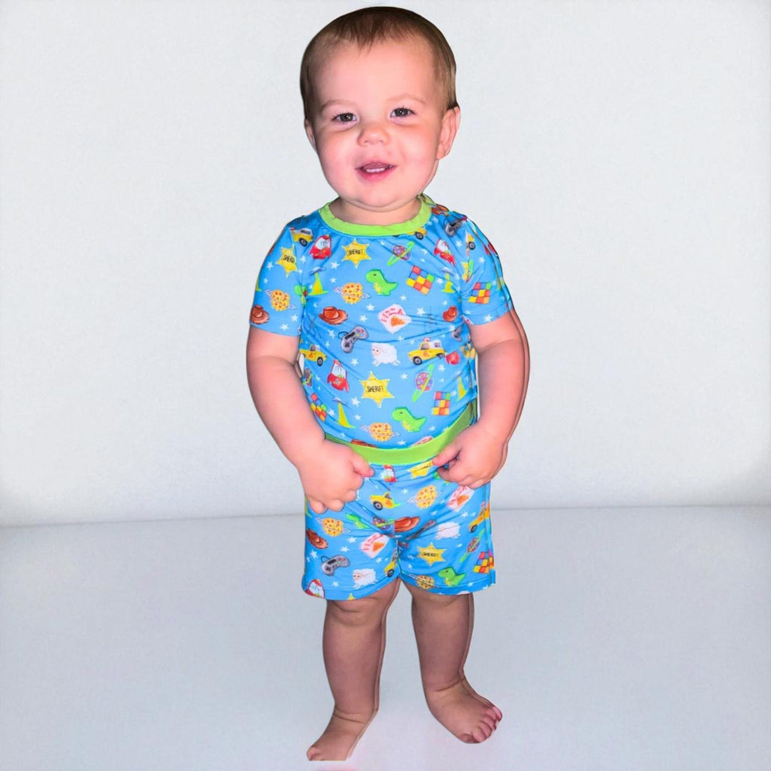 Two-Piece PJ Shorts Set - Space Cowboy