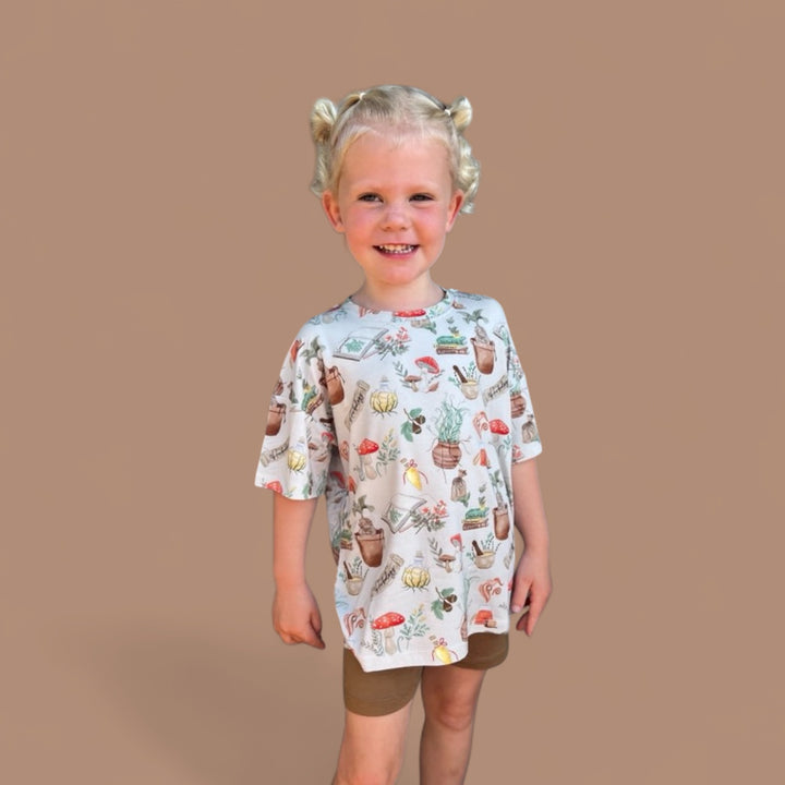 Two-Piece Oversized Tee and Bikers Set -  Mischief & Mandrakes