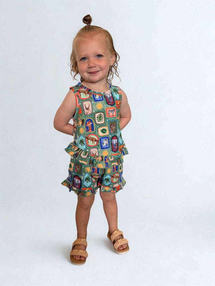 Ruffle Top with Shorts - Safari Snapshots
