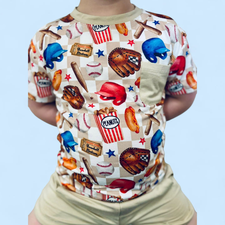 Two-Piece Shorts Set -Ballfields & Bedtime - NEW SIZING