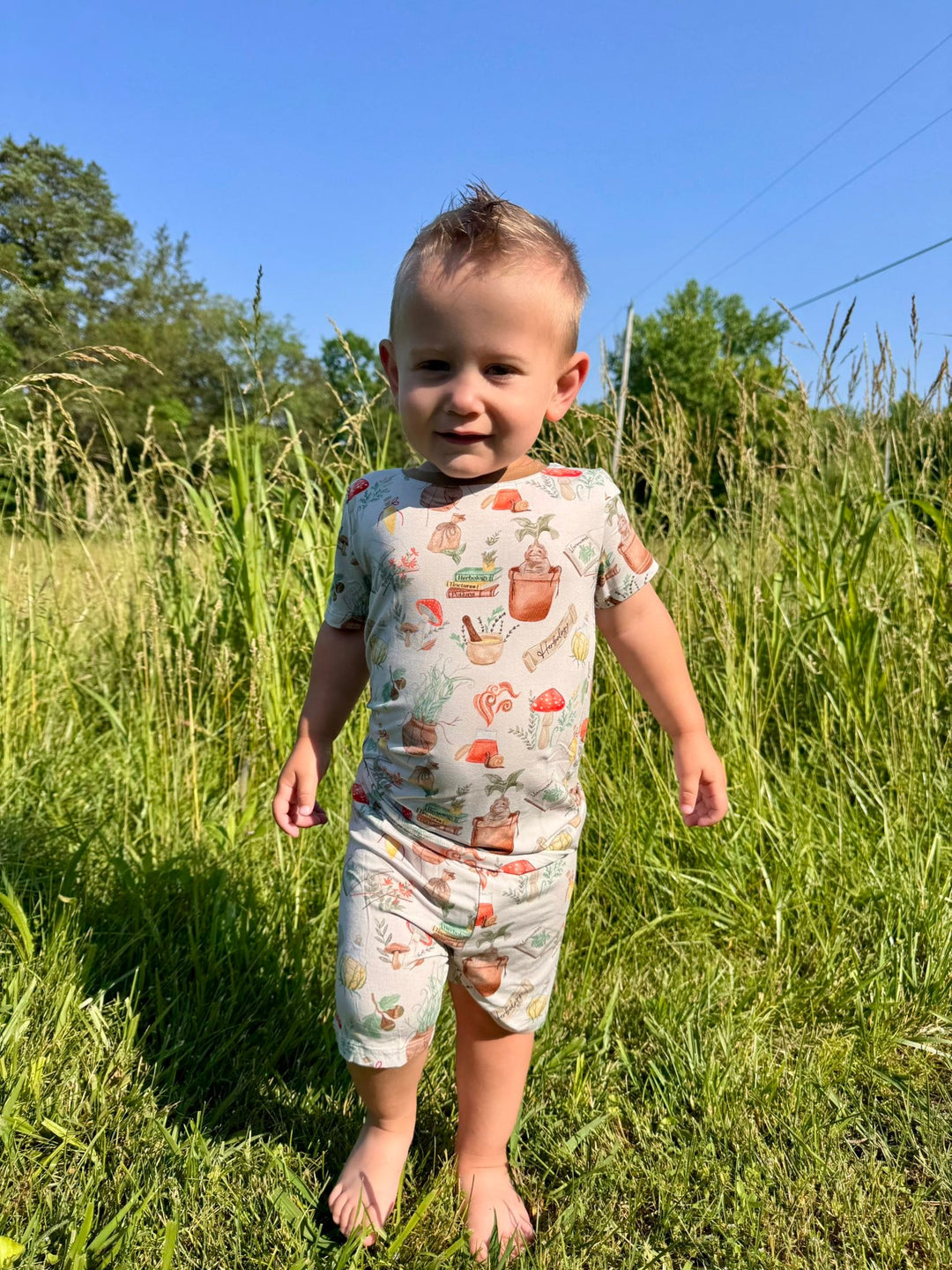 Two-Piece PJ Shorts Set - Mischief & Mandrakes