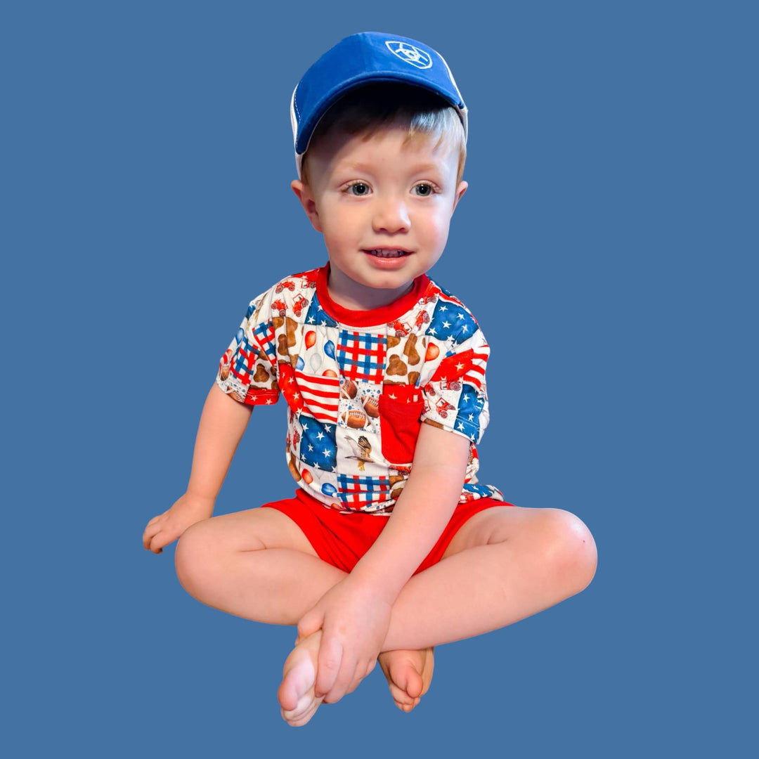 Two-Piece Shorts Set - Chaotic & Patriotic - Size up for Comfort