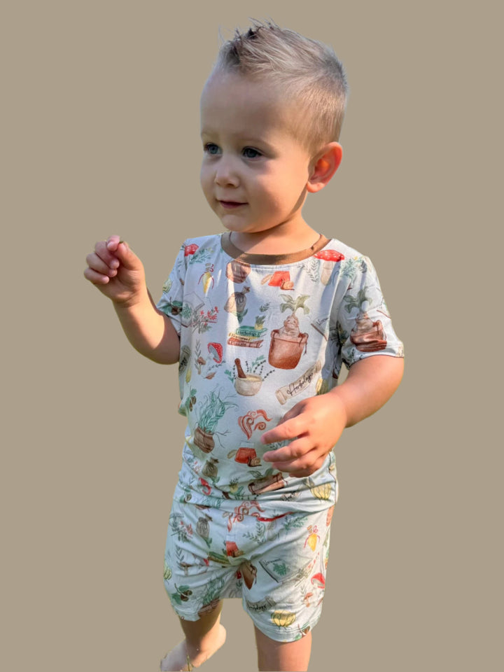 Two-Piece PJ Shorts Set - Mischief & Mandrakes