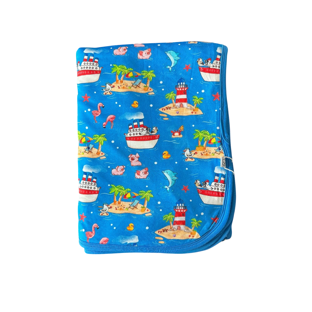 Triple Layer Blanket - Buoys & Gulls