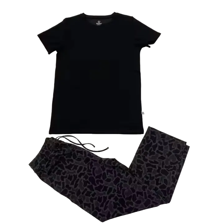 Mens Lounge Set - Black Camo