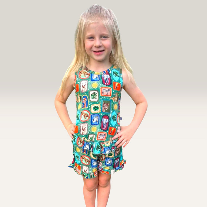 Ruffle Top with Shorts - Safari Snapshots