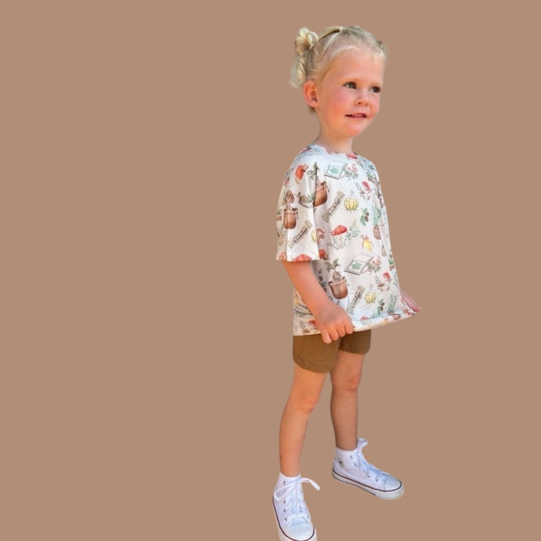 Two-Piece Oversized Tee and Bikers Set -  Mischief & Mandrakes