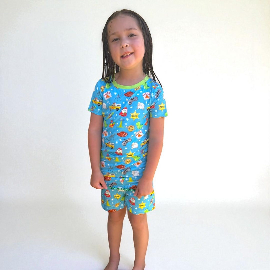 Two-Piece PJ Shorts Set - Space Cowboy