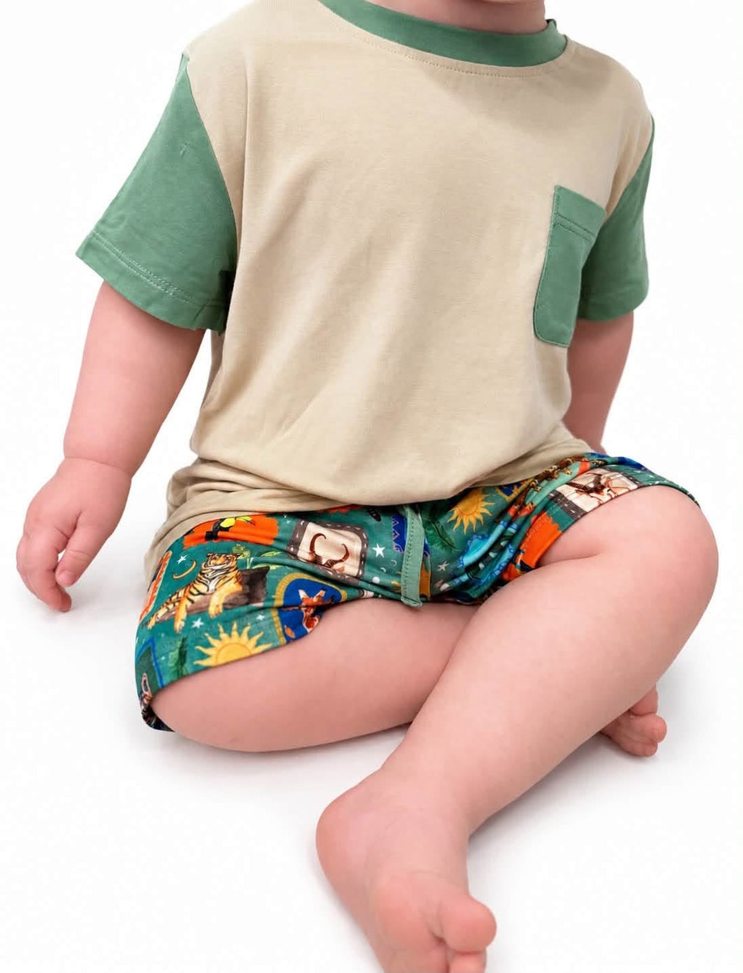 Pocket Tee and Shorts - Safari Snapshots