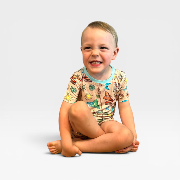 Two Piece PJ Shorts - Island Adventures