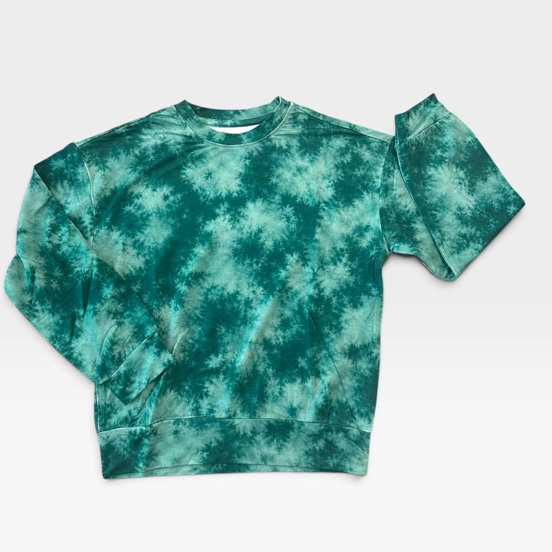 Kids Sweatshirt  - Green Tie Dye