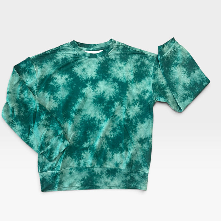 Kids Sweatshirt  - Green Tie Dye