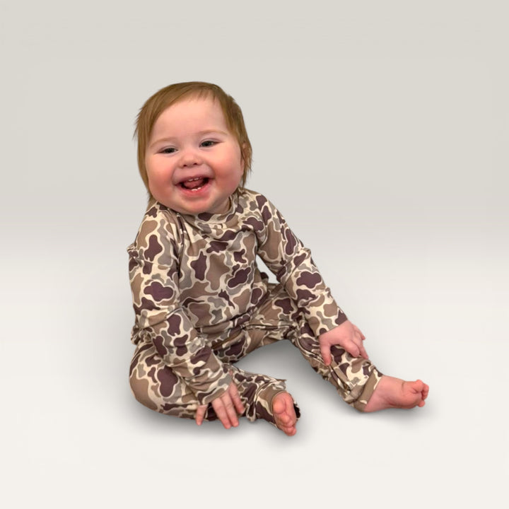 Sweatshirt Romper - Camo Daze