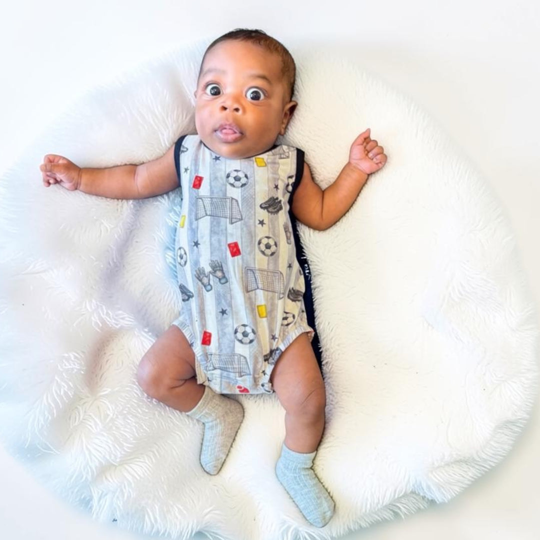 Sleeveless Bubble Romper - Chasing Goals