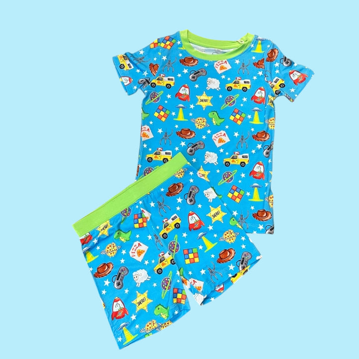 Two-Piece PJ Shorts Set - Space Cowboy