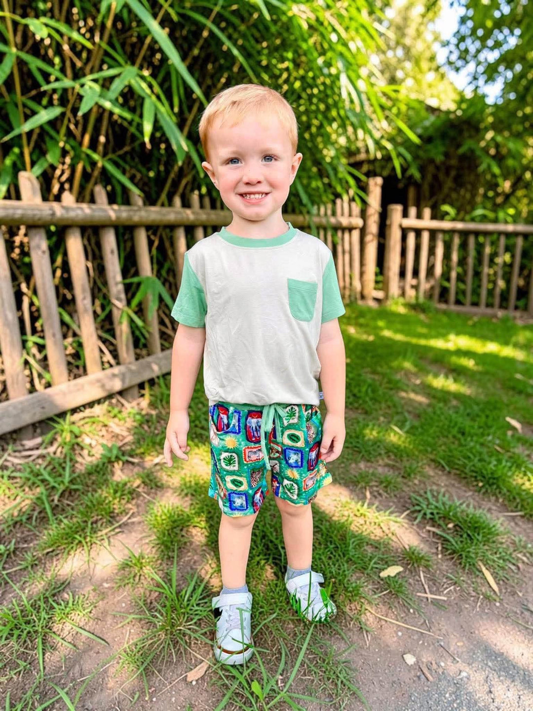 Pocket Tee and Shorts - Safari Snapshots