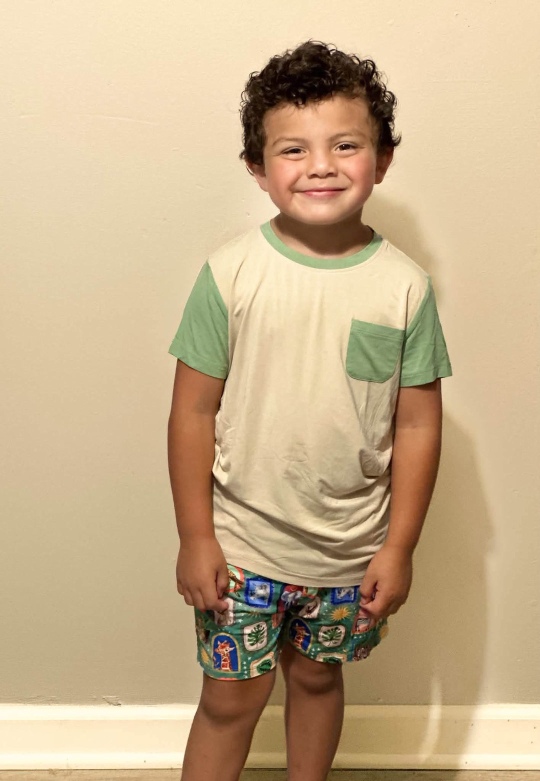 Pocket Tee and Shorts - Safari Snapshots