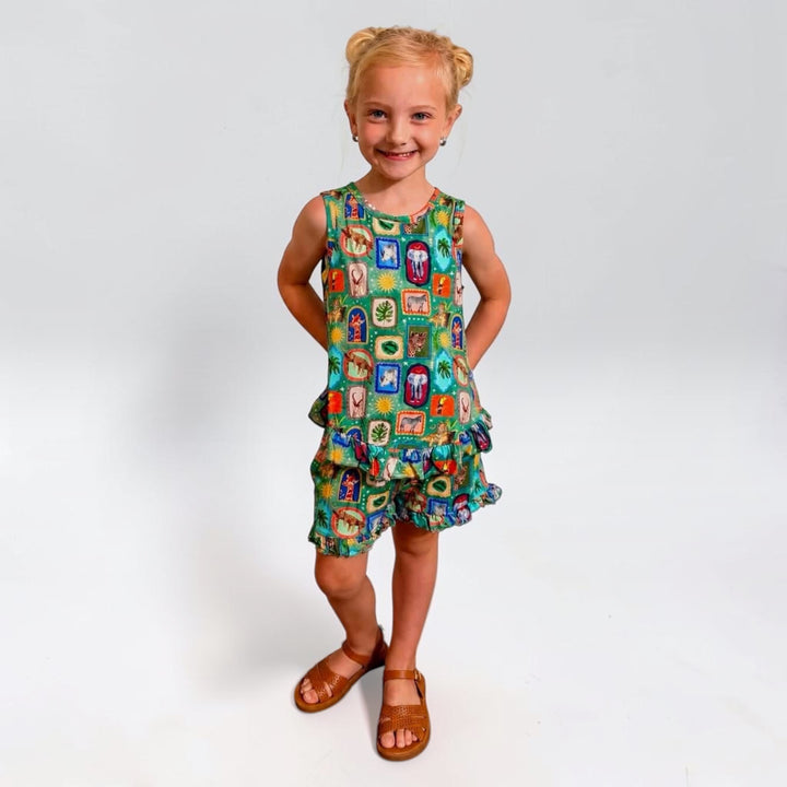Ruffle Top with Shorts - Safari Snapshots