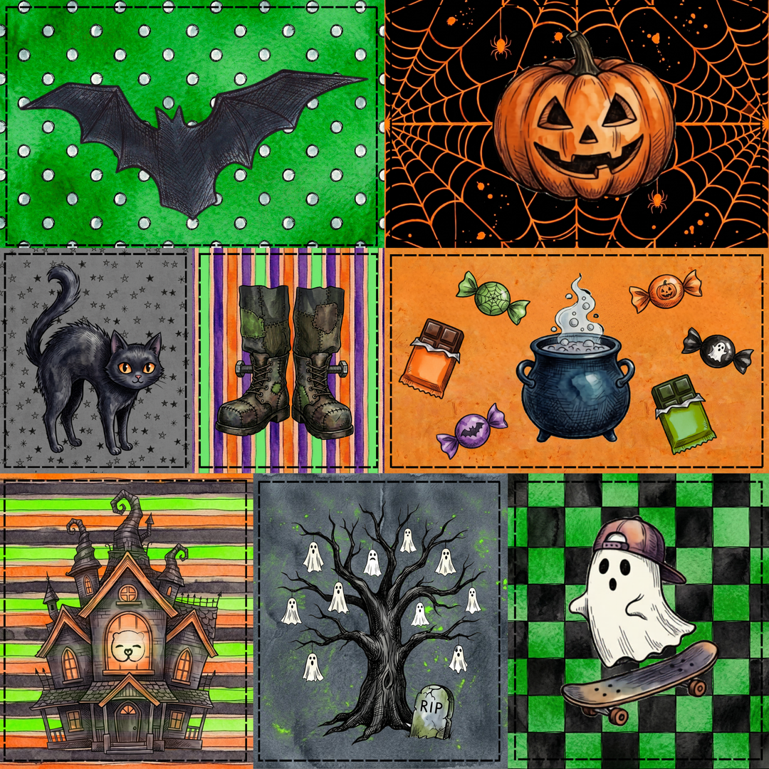Zippy - Halloween Patches - Boy/Girl Coordinating