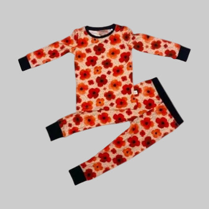 Two-Piece Pajamas - Poppin' Poppies