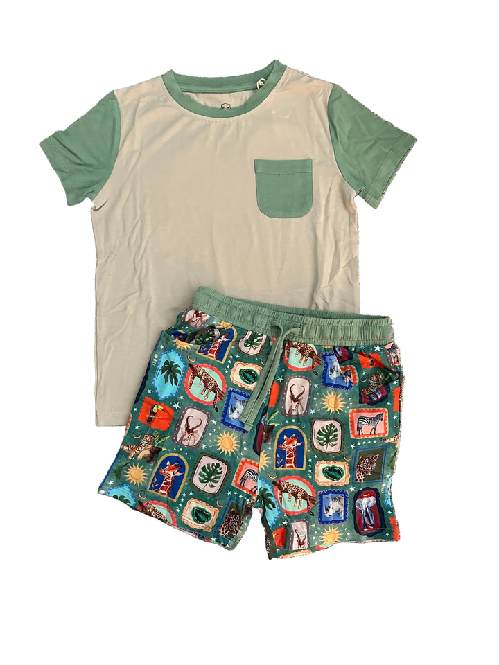 Pocket Tee and Shorts - Safari Snapshots