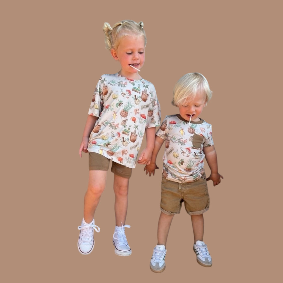 Two-Piece Oversized Tee and Bikers Set -  Mischief & Mandrakes