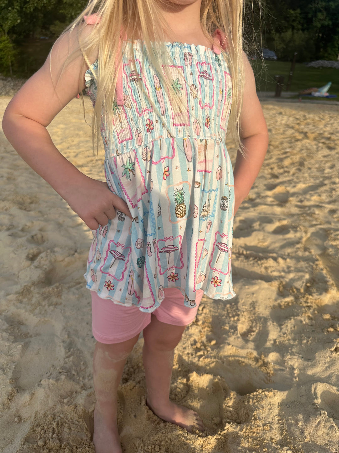 Smocked Top with Bikers - Coastal Treasures