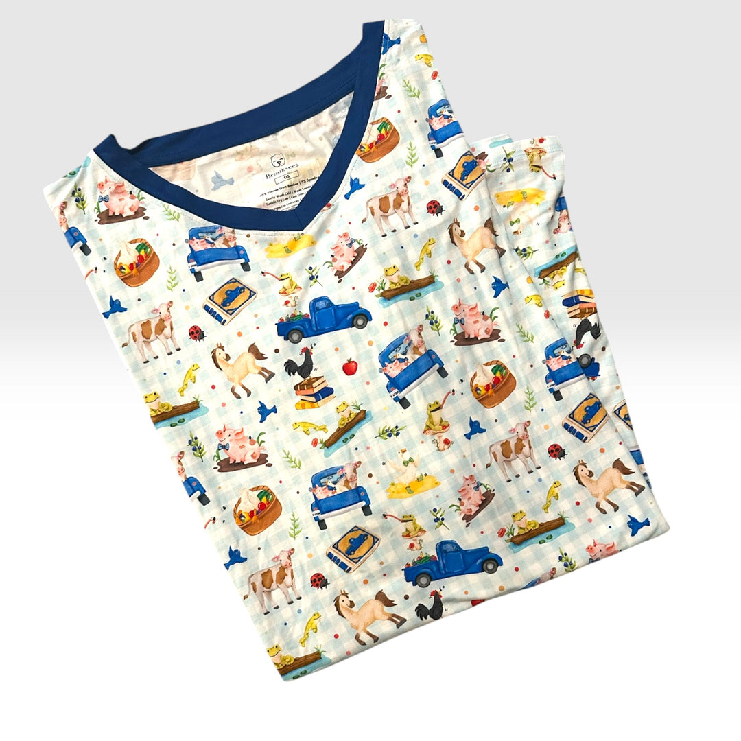 Adult Nightgown -  Blue Truck - One Size
