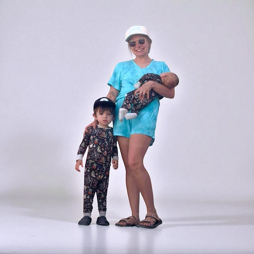 Adult Short Set PJ's - Smoky Teal