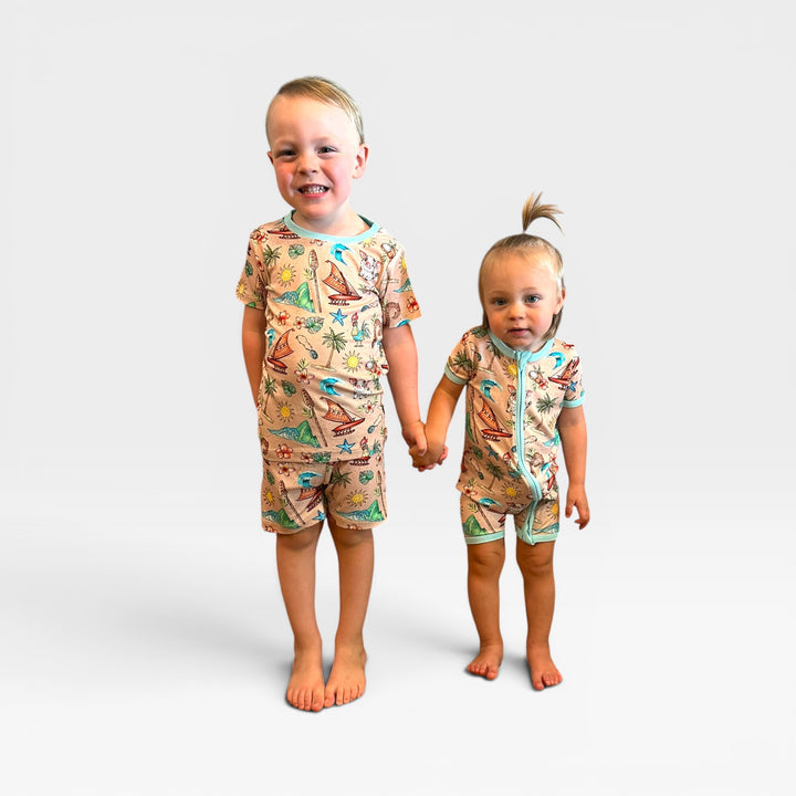 Shorty Romper - Island Adventures
