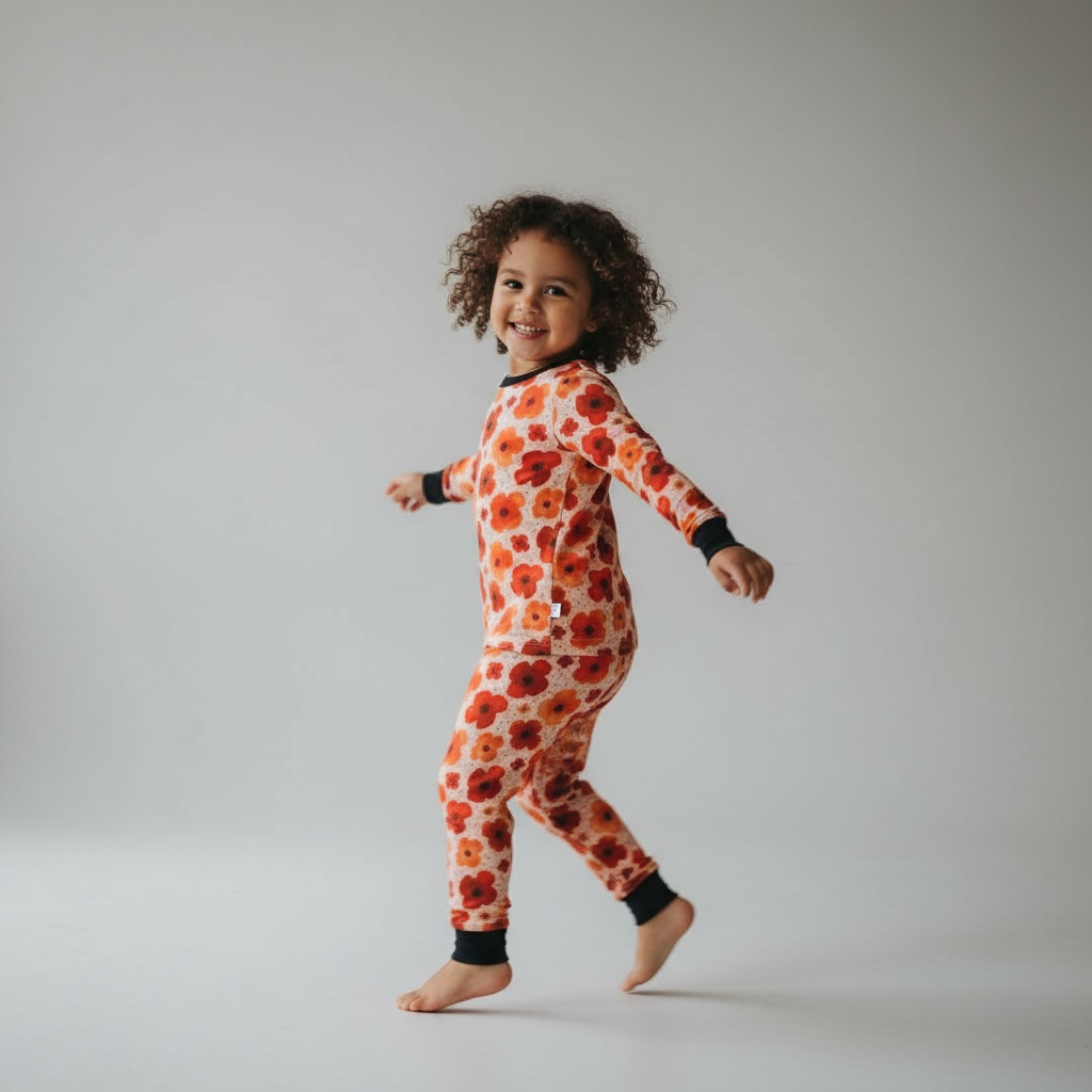 Two-Piece Pajamas - Poppin' Poppies