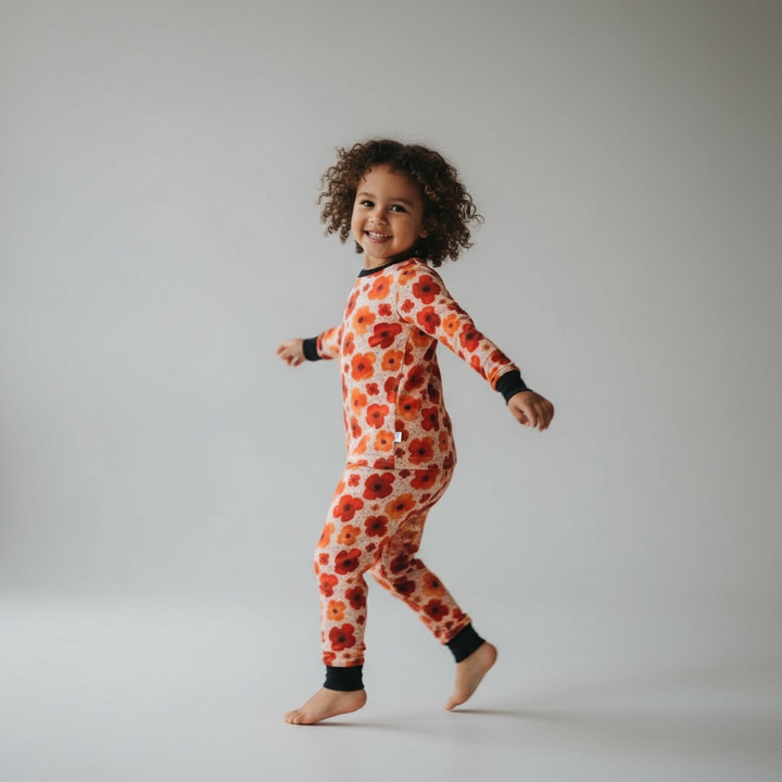 Two-Piece Pajamas - Poppin' Poppies