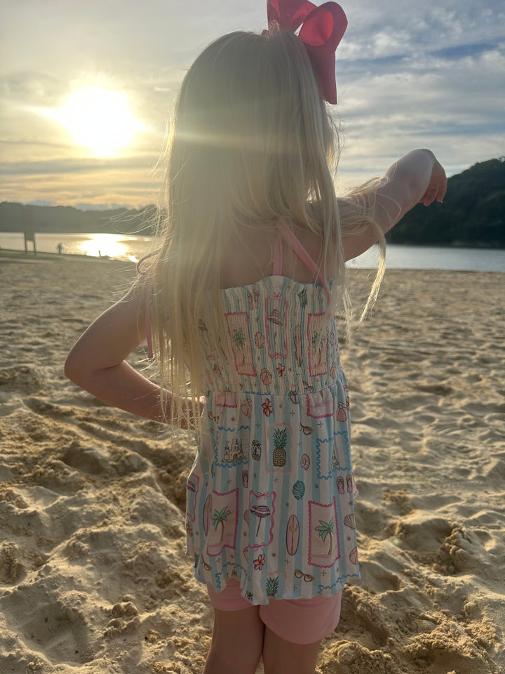 Smocked Top with Bikers - Coastal Treasures
