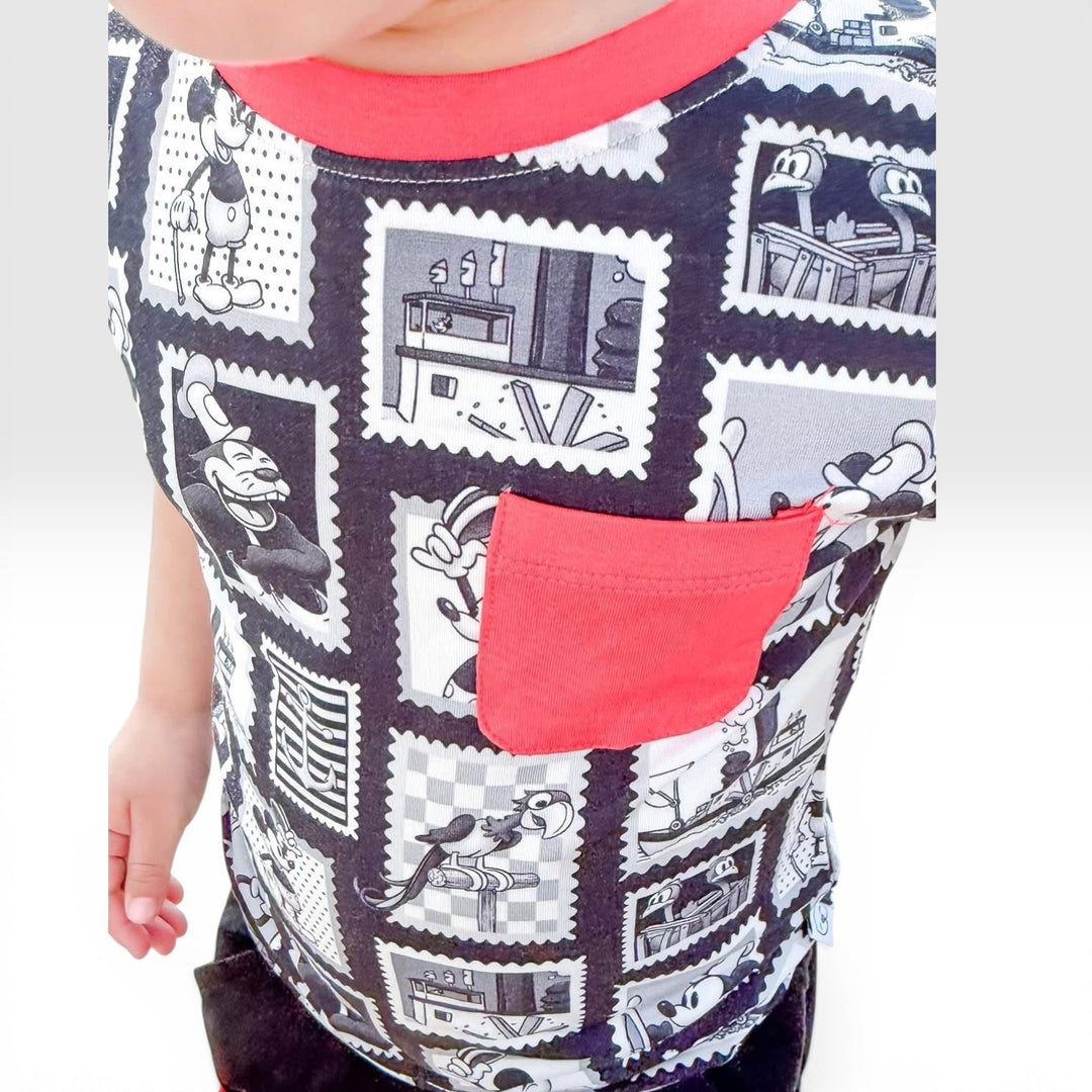 Pocket TShirt - Steamboat Stamps