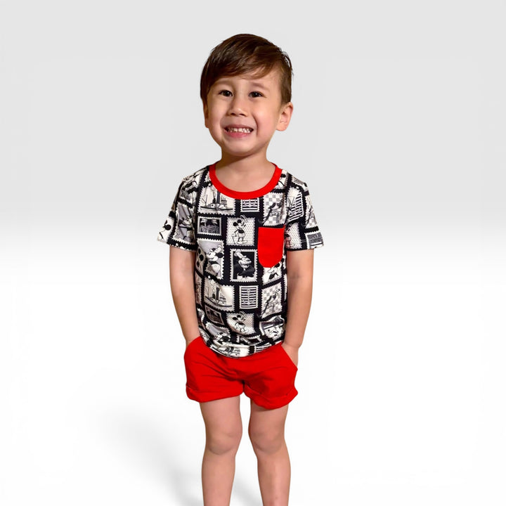Pocket TShirt - Steamboat Stamps