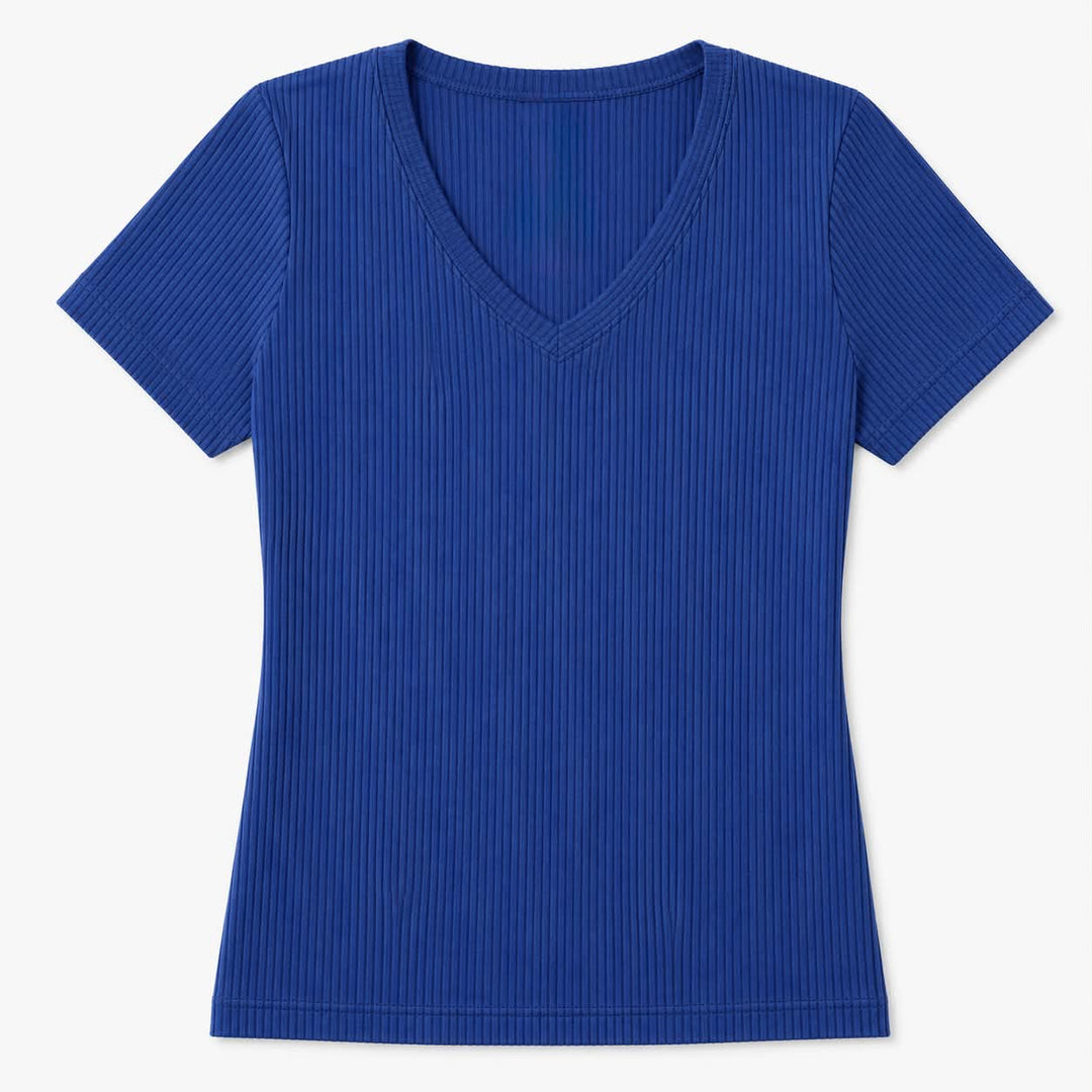 Camping - Womens VNeck - Blue