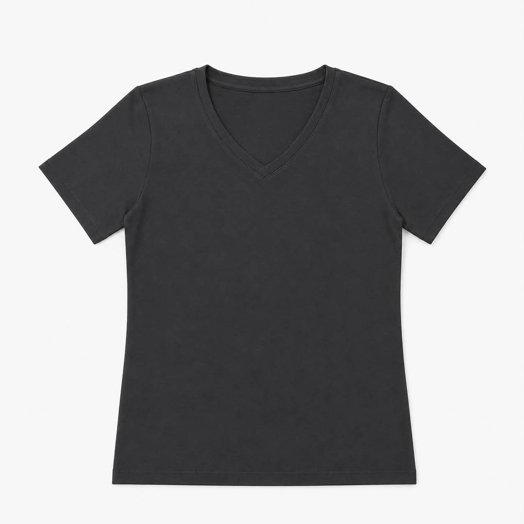 JB - Womens VNeck - Charcoal